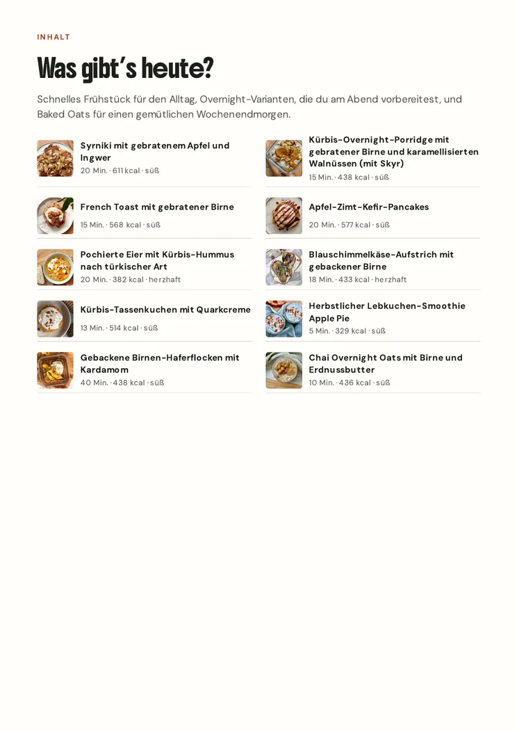 Seite 2 des E-Books 10 Herbstfrühstücke