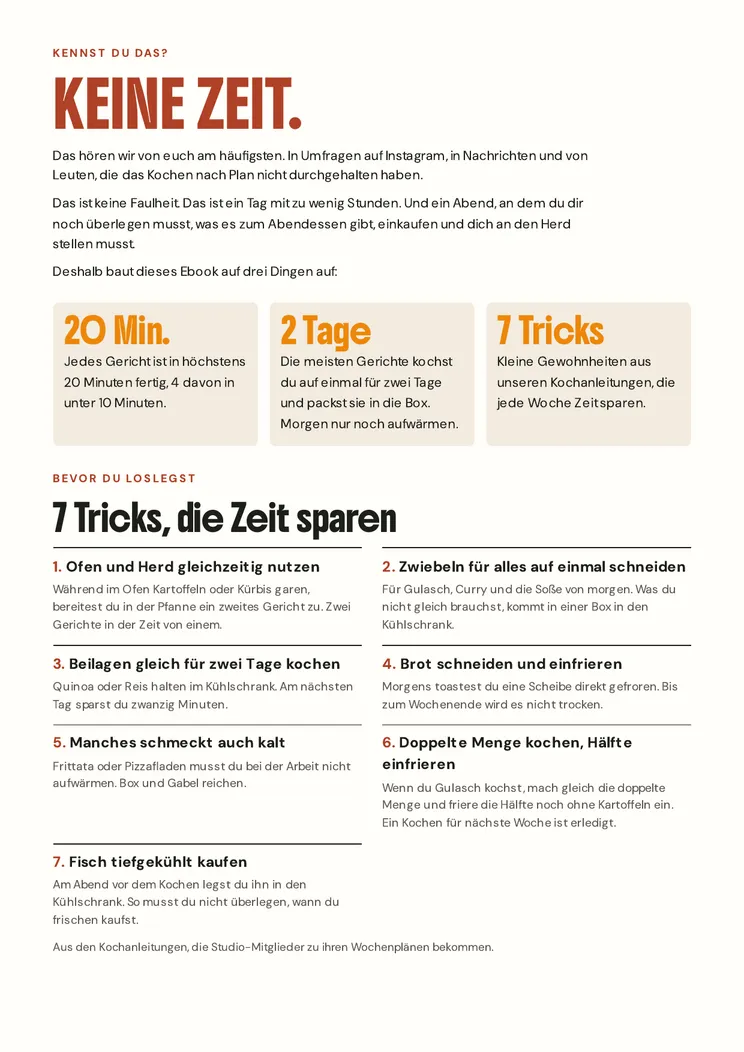 Seite 2 des E-Books Herbst, wenn du keine Zeit hast