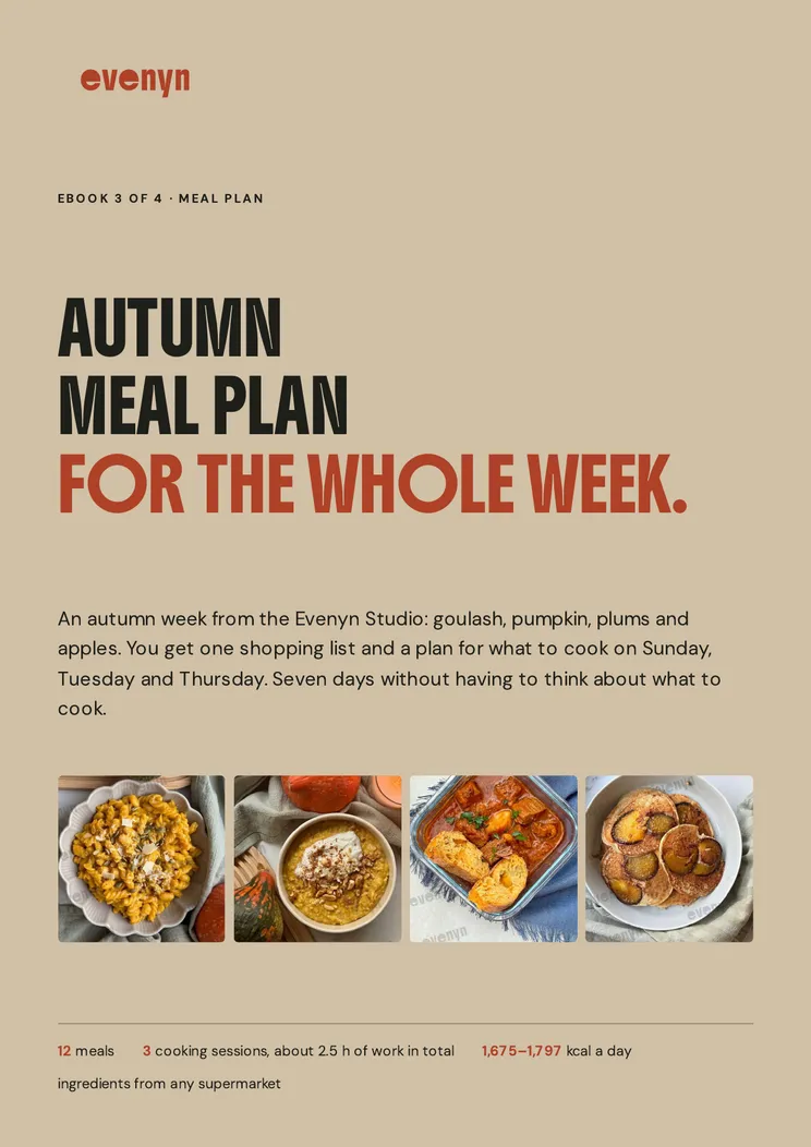 Cover of the ebook Autumn meal plan for the whole week