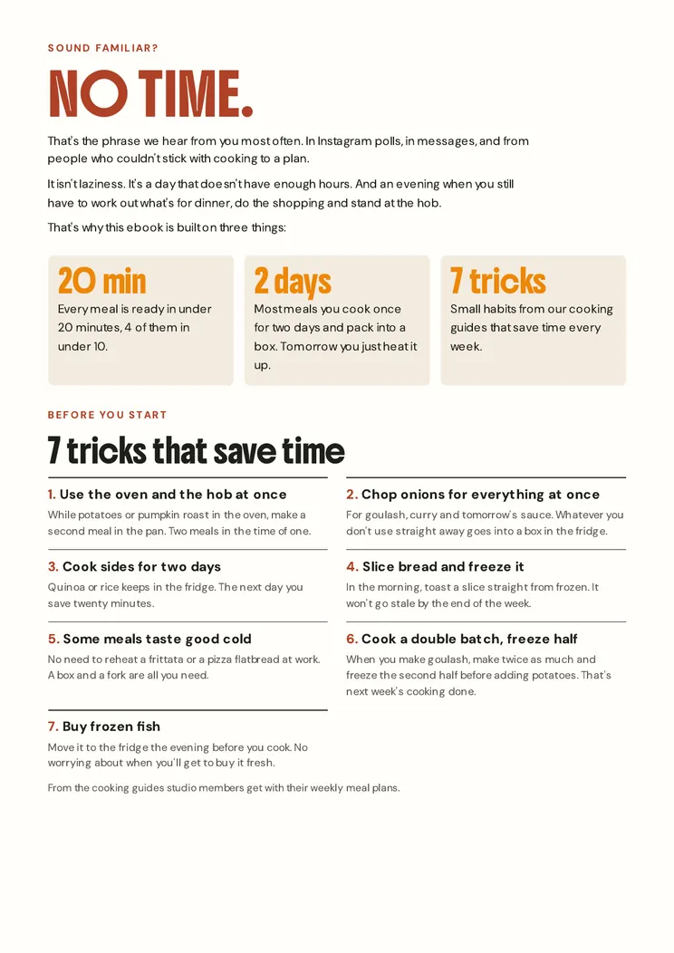 Page 2 of the ebook Autumn, when you're short on time