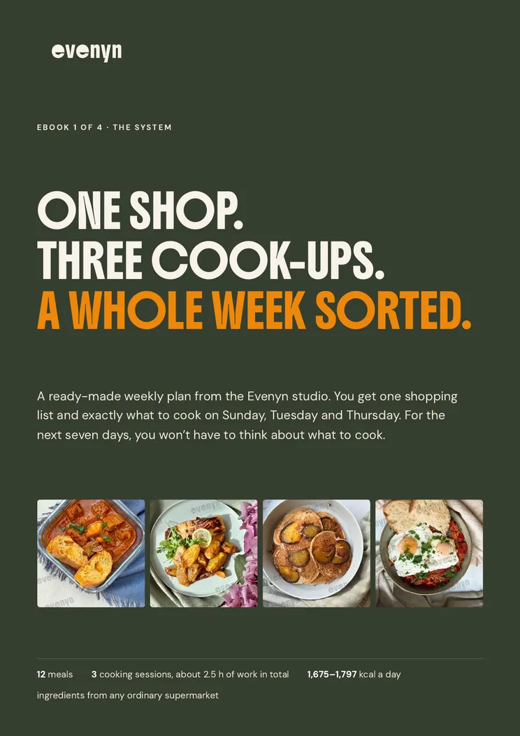 Cover of the ebook One shop, three cook-ups, a whole week sorted