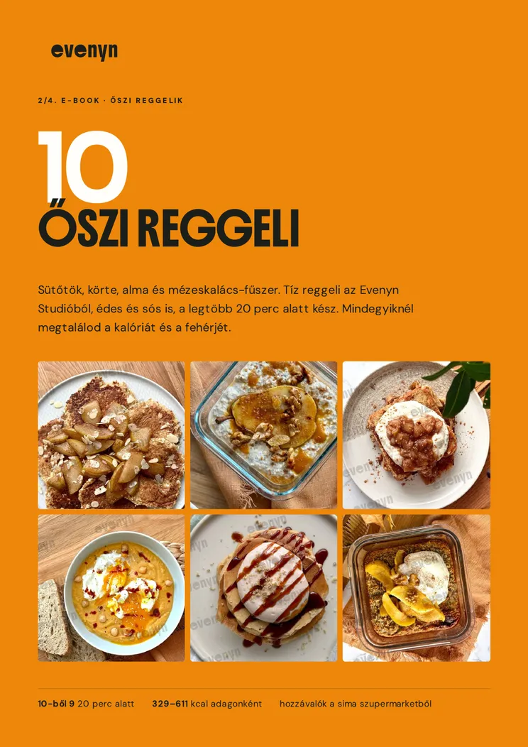 Az e-book címlapja: 10 őszi reggeli