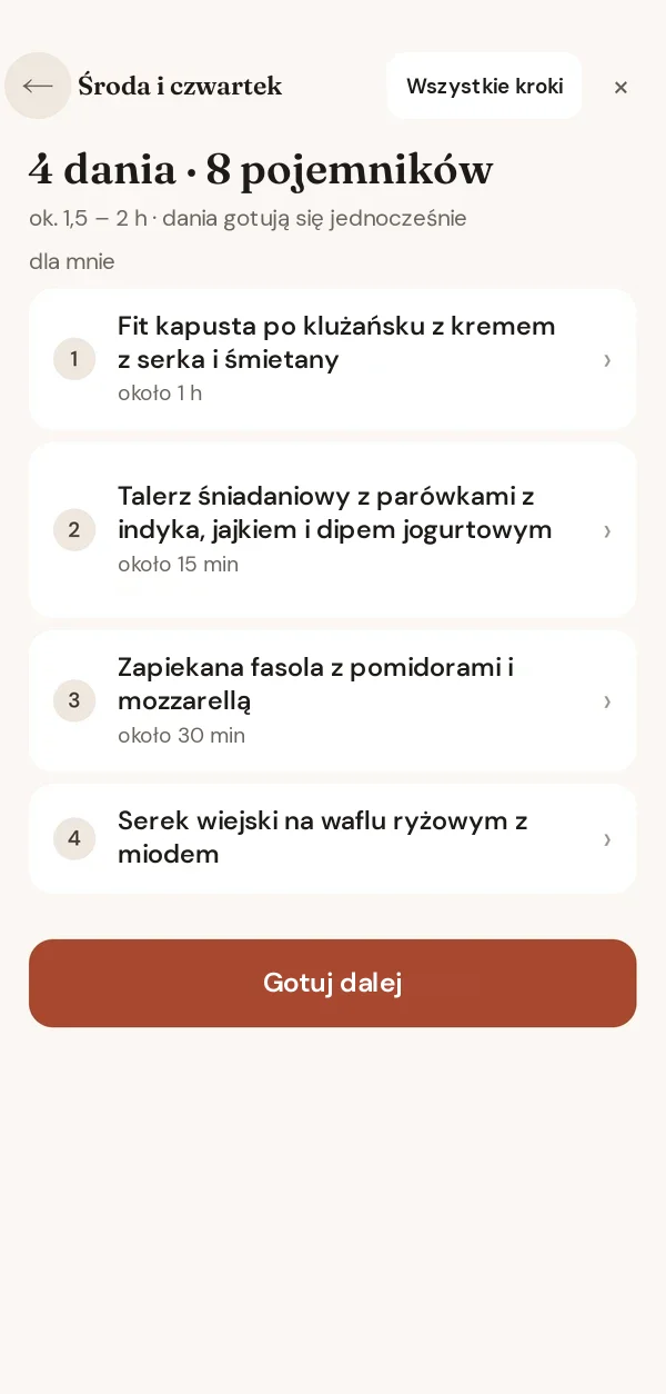 Gotowanie w studiu Evenyn: przegląd bloku, 4 dania i 8 lunchboxów